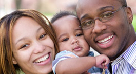 Smiling family